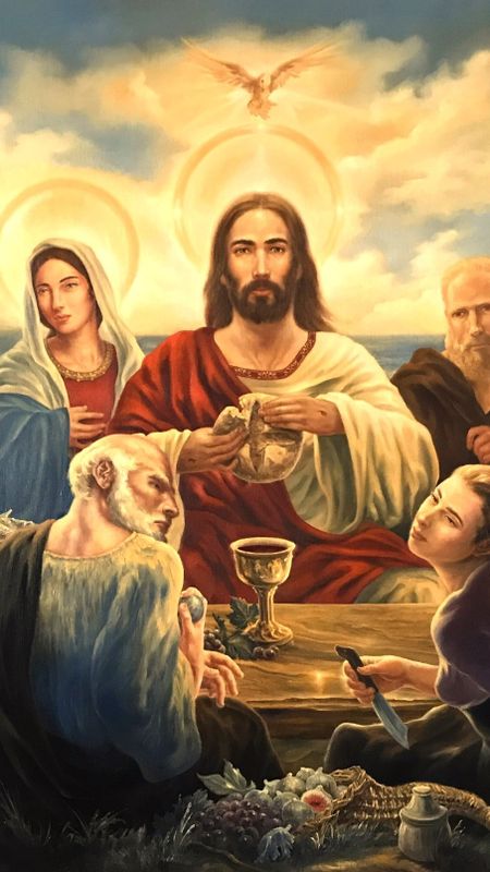 Papa Jesus - Religious Art Wallpaper Download | MobCup