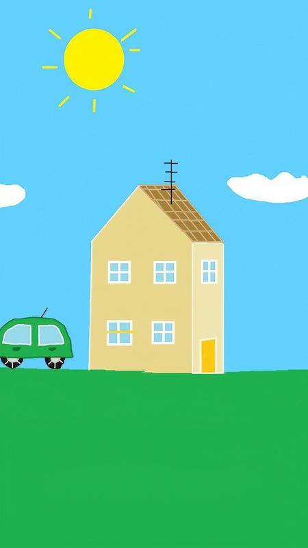 Peppa Pig House - Green Car Wallpaper Download