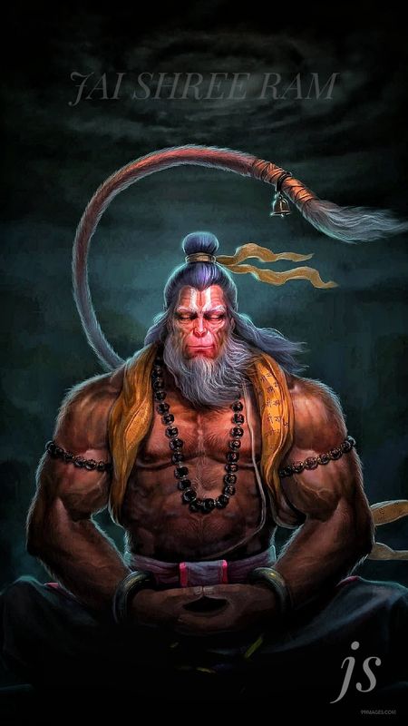 Angry Hanuman - jai shree ram Wallpaper Download | MobCup
