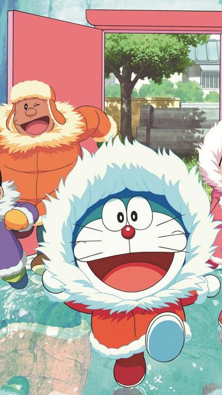 Shinchan And Doraemon - Winter - Background Wallpaper Download | MobCup