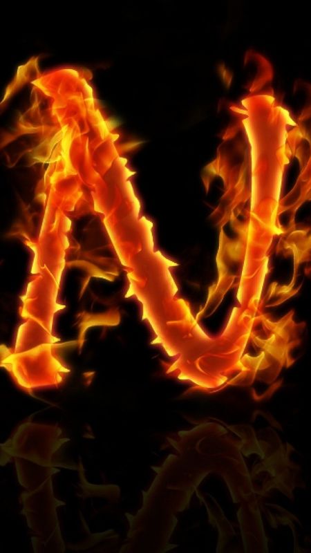 N Letter - Fire Wallpaper Download | MobCup