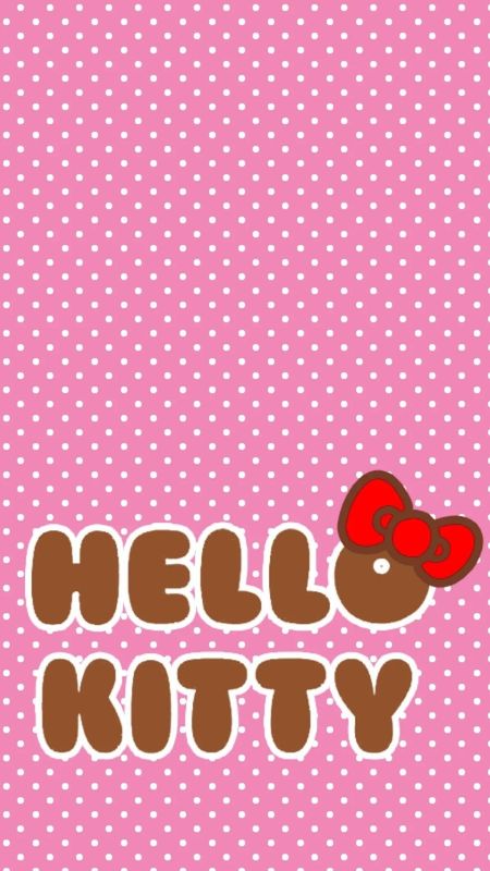 Cute Hello Kitty - Written In Brown Wallpaper Download | MobCup