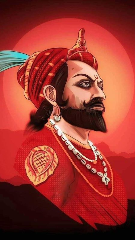 Shivaji Maharaj Jayanti - Red Theme - Painting Wallpaper Download | MobCup