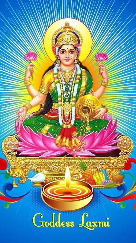 God Lakshmi Images Full Hd - Blue Background Wallpaper Download | MobCup