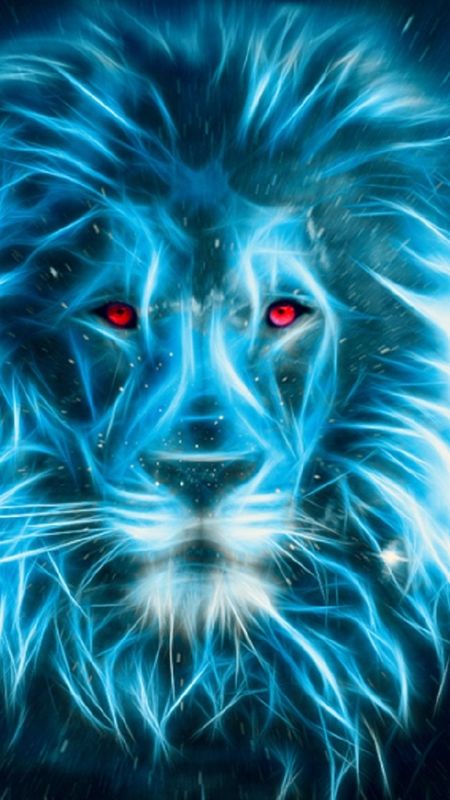 Blue Lion - Red Eyes Wallpaper Download | MobCup