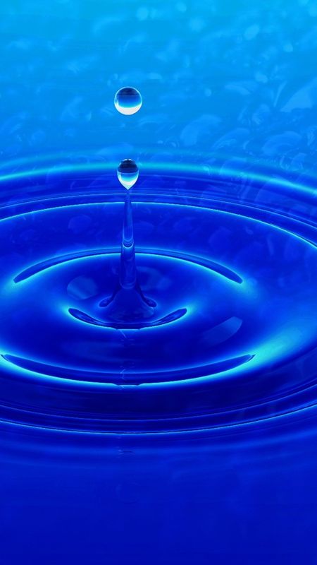 Water Drop Notch | Blue Water Notch Wallpaper Download | MobCup