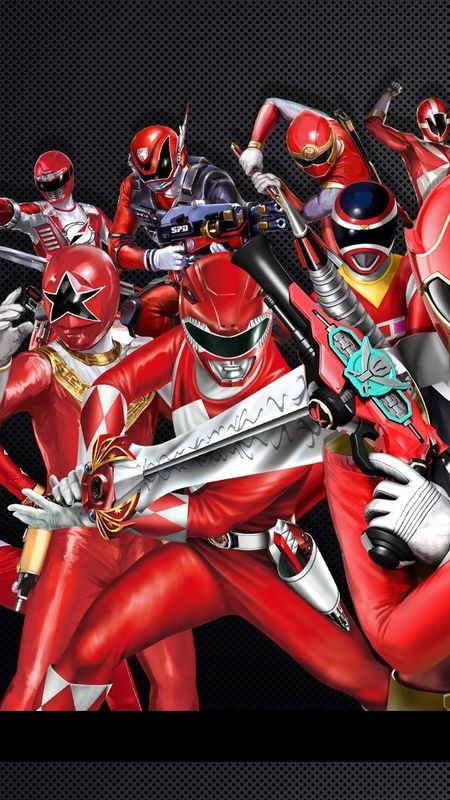 Red power rangers Wallpaper Download