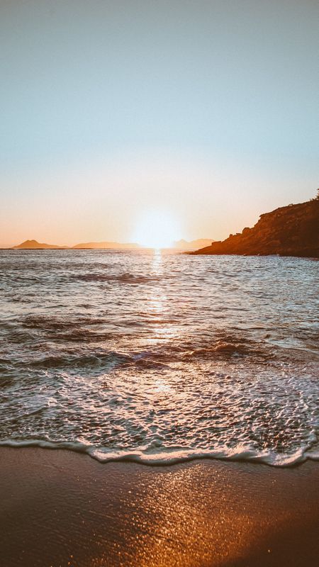 Sunset View at Sea Wallpaper Download | MobCup