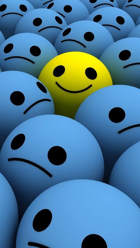 Sad Smile - Blue Theme - Background Wallpaper Download | MobCup