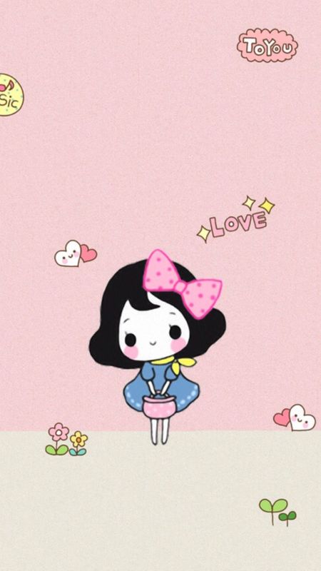 Cute girls cartoon pictures for Android - Download