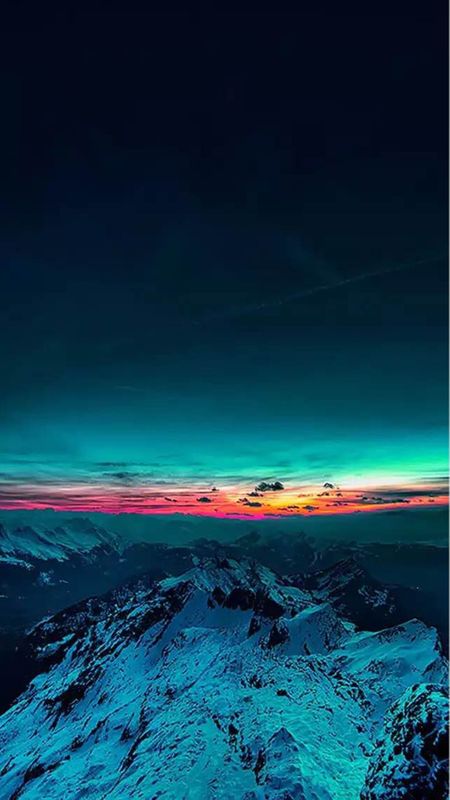 Red Sky from Mountain Wallpaper Download | MobCup
