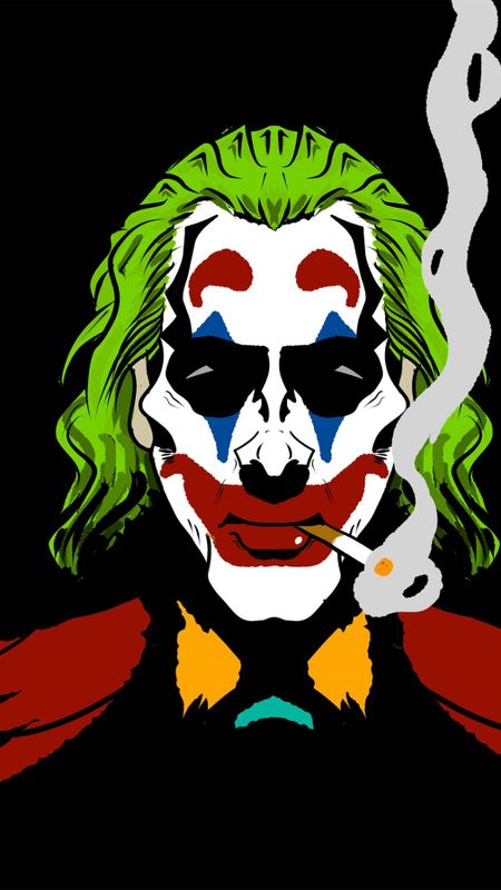 Joker Smoking - Cartoon - Sketch Wallpaper Download | MobCup