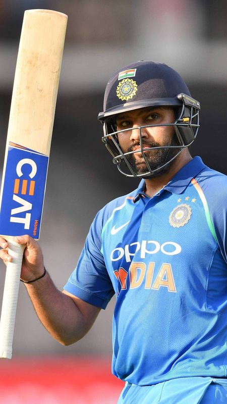 Rohit Sharma Showing Bat Wallpaper Download | MobCup