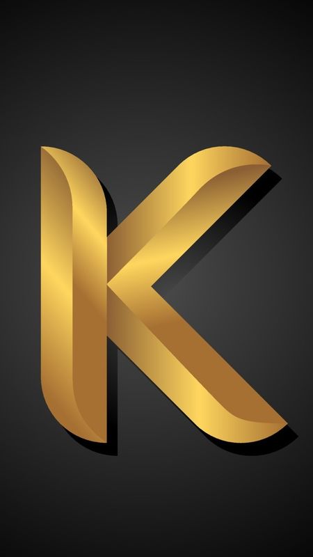 K Letter - Golden K - HD Wallpaper Download | MobCup