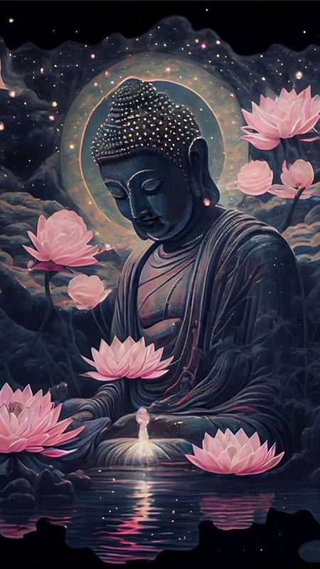 buddha painting wallpaper