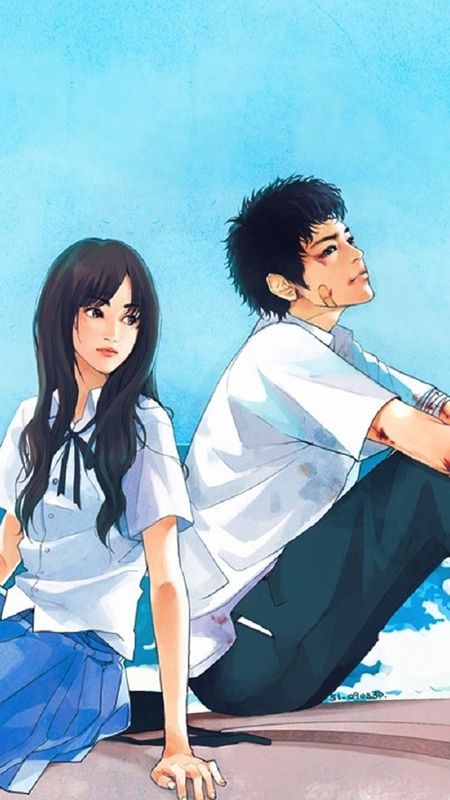 Couple Cartoon - Anime Sea - Couple Wallpaper Download | MobCup