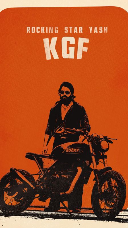Kgf Yash - Orange Background Wallpaper Download | MobCup