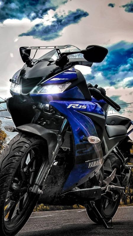 R15 Bike - Clouds Background Wallpaper Download | MobCup