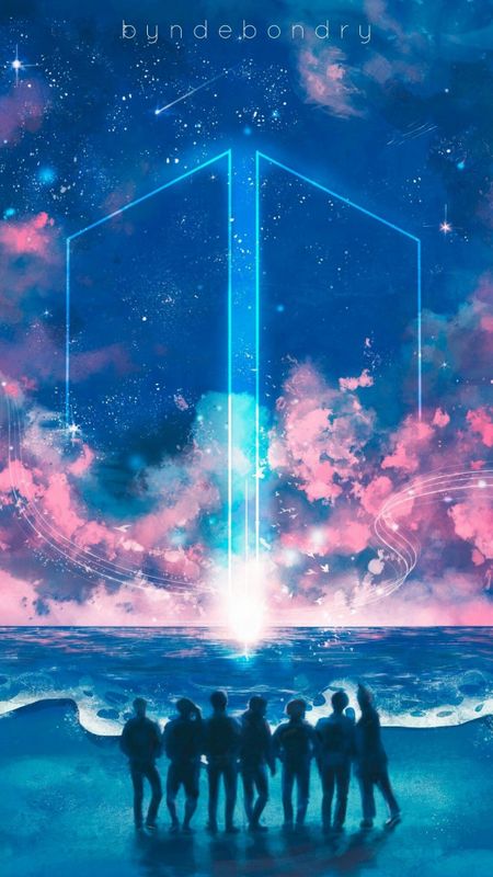 Bts Symbol | Blue Abstract Wallpaper Download | MobCup