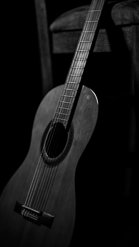Guitar Black and White Wallpaper Download | MobCup
