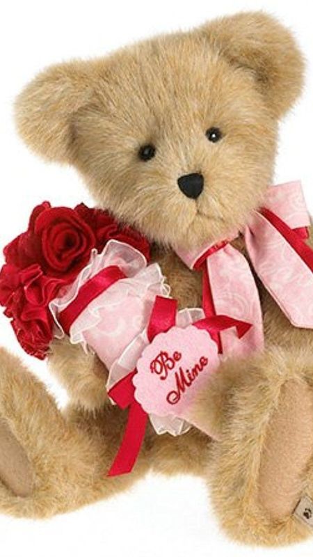 Cute Teddy - Red Rose Wallpaper Download | MobCup