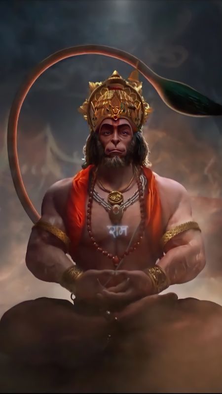 Lord Hanuman With Smoky Background Wallpaper Download | MobCup