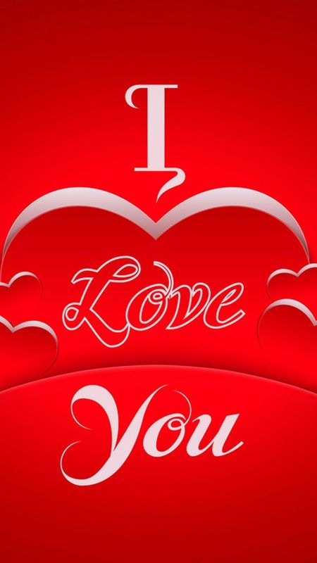 I Love You Wala - Red Background Wallpaper Download | MobCup