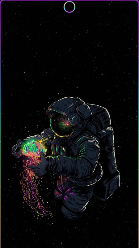 Punch Hole - amoled astronut Wallpaper Download | MobCup