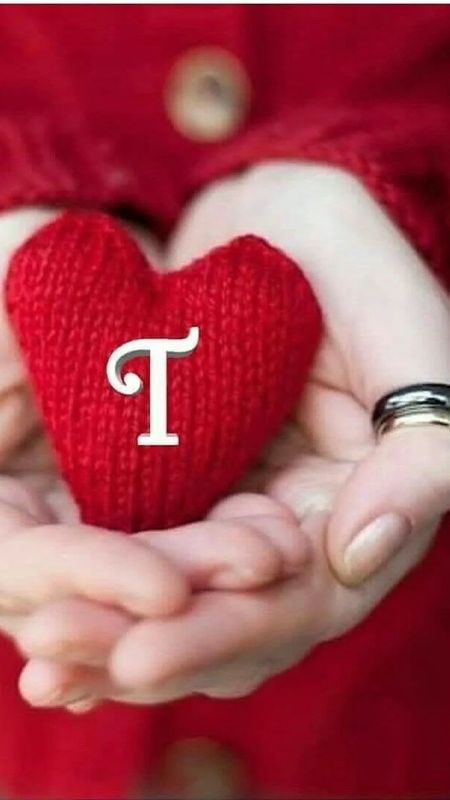 T Letter  Love  Red Heart Wallpaper Download  MobCup