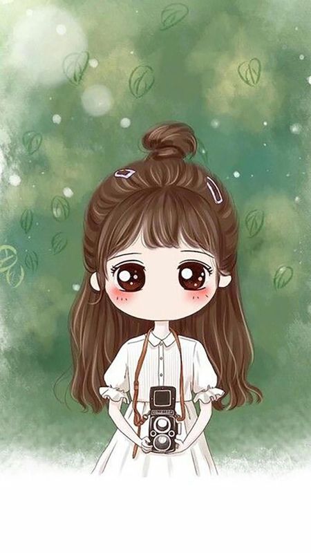 Cute Cartoon Girl - Photographer Wallpaper Download | MobCup