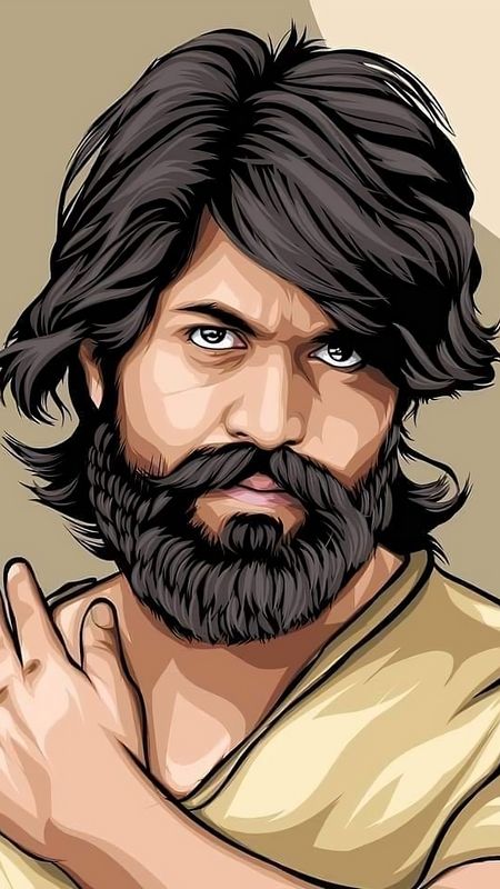 Rocking Star Yash - vector art Wallpaper Download | MobCup