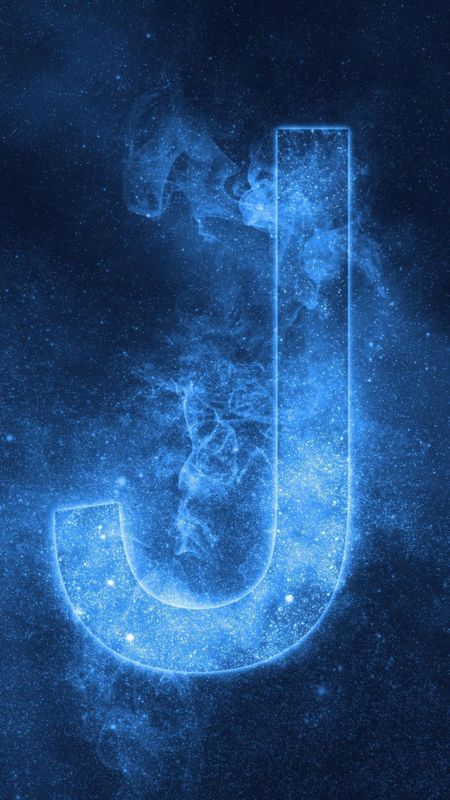 J Letter Blue Theme Wallpaper Download Mobcup