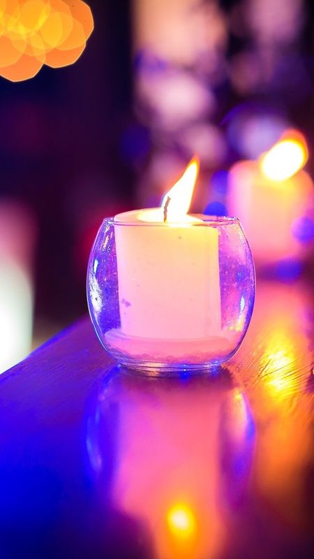 Candles HD - Lit Glass Candle Wallpaper Download | MobCup