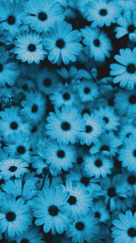Blue Flowers - Blue Aesthetic Wallpaper Download | MobCup