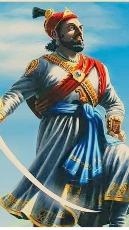 Shivaji Maharaj Hd Standing with Sword In hand Wallpaper Download | MobCup
