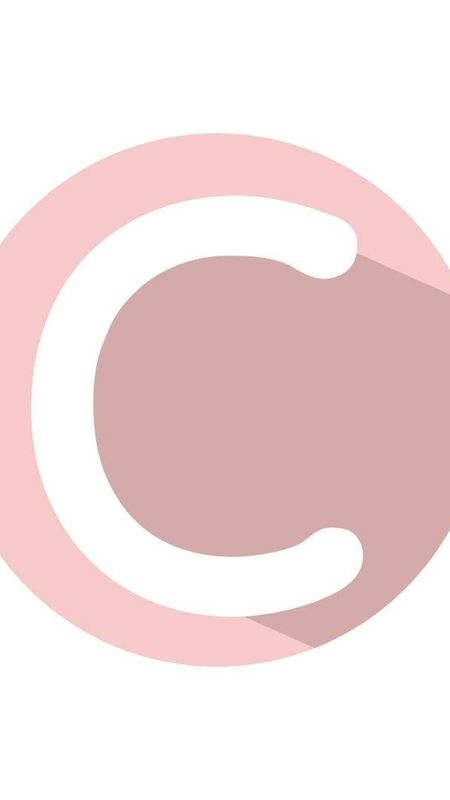 c letter pink