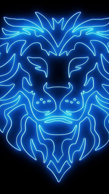 Lion - Blue Light - Lion - Face Download | MobCup