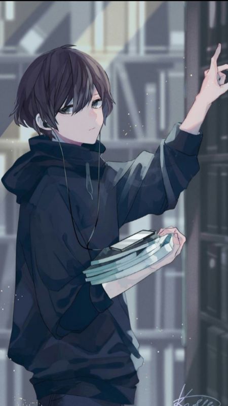 Cute Anime Boy  anime boy with books Wallpaper Download  MobCup