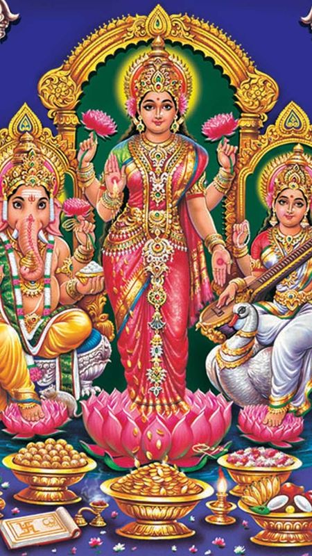 Lakshmi Ganesh - Lord Ganesh - Goddess Laxmi Wallpaper Download | MobCup
