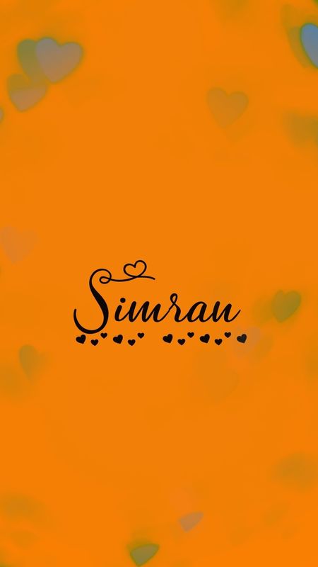 Simran Name - yellow background Wallpaper Download | MobCup