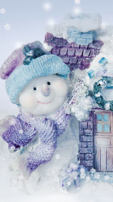 Simple Cute Christmas Snowman Wallpaper Design Stock Vector (Royalty Free)  76247173 | Shutterstock