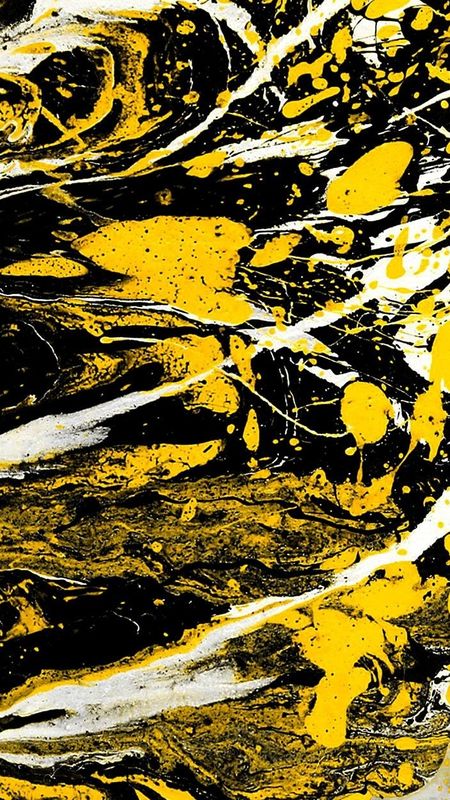 Yellow Color Splash Black Abstract 8k, HD Abstract, 4k Wallpapers, Images,  Backgrounds, Photos and Pictures