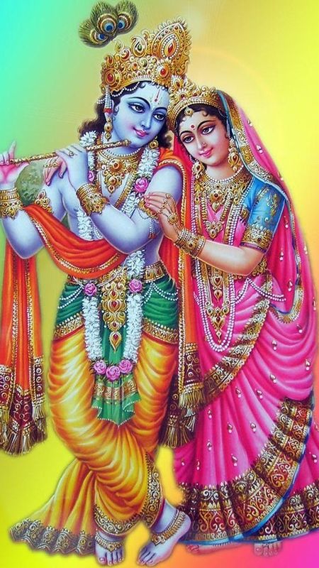 Radha Krishna Pictures - Colorful Background Wallpaper Download | MobCup
