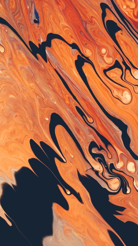 Orange abstract painting Wallpaper Download | MobCup