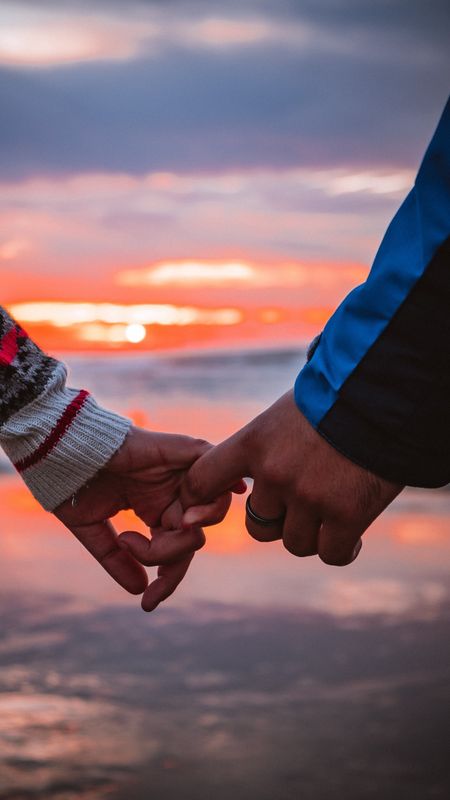 Lovers Girl And Boy - Holding Fingers Wallpaper Download | MobCup