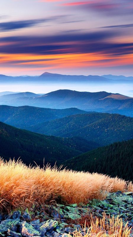 Mountain sunset colorful amazing glow lovely grass bonito sunset  sky HD wallpaper  Peakpx