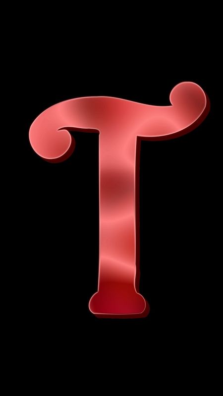 T Letter | Red Word Wallpaper Download | MobCup