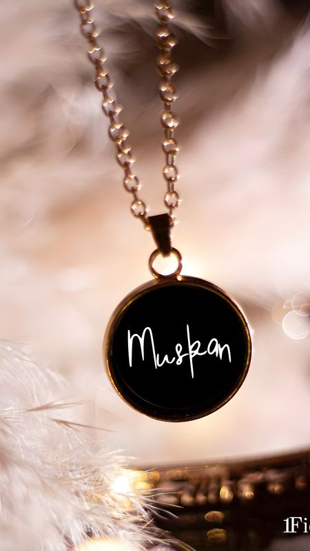Muskan Name - black chain Wallpaper Download | MobCup
