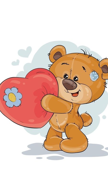 Teddy Bear Love | Cartoon Wallpaper Download | MobCup