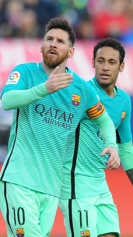 Download wallpapers Football stars, Neymar, Lionel Messi